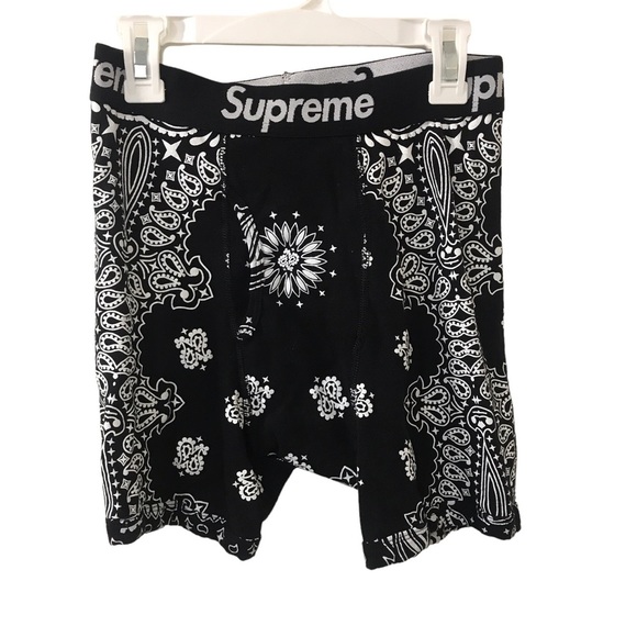 Supreme Other - Supreme x Hanes comfort flex black and white Bandana print boxer brief size S